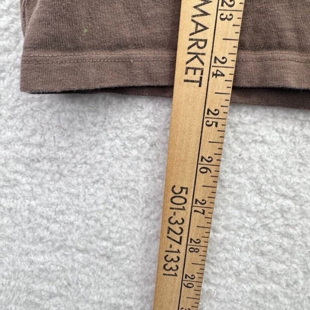 Life is Good Shirt Womens Size Medium Classic Fit‎ Brown V Neck Beach Umbrella - Picture 8 of 8